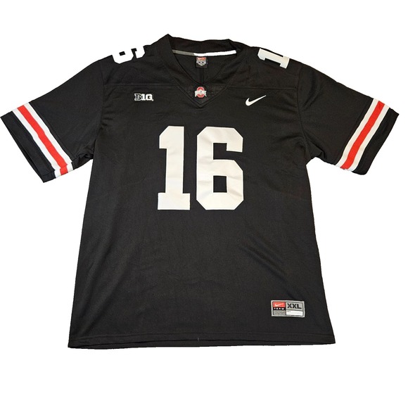 Nike Team Ohio State Buckeyes Jersey #16 Stover Men's XXL Black - Picture 1 of 7